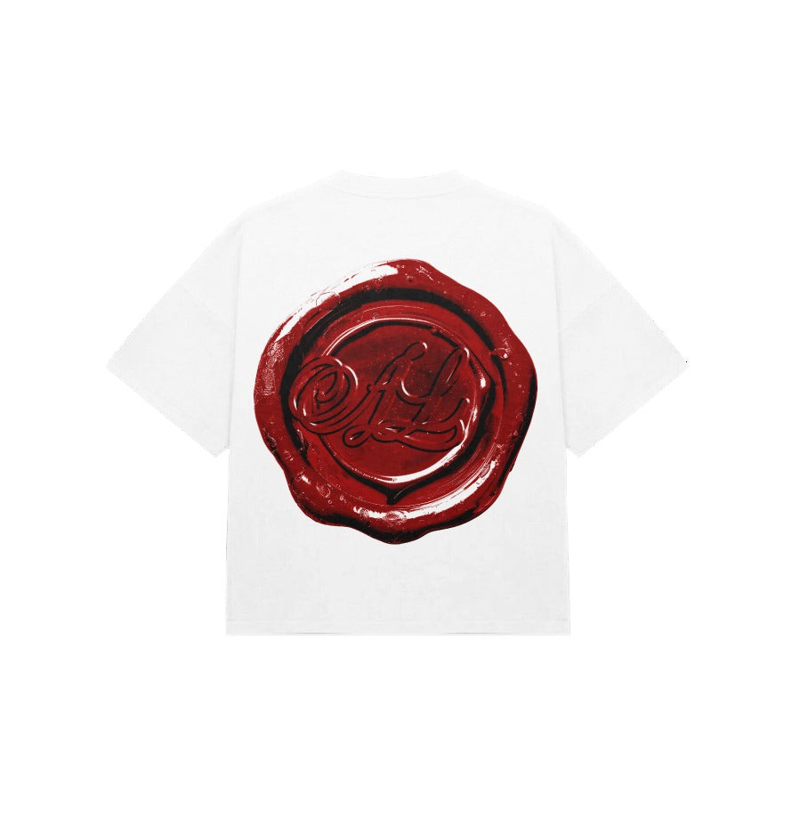 Cotton Red wax stamp T-shirt